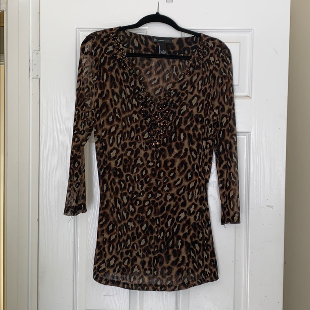 Animal print INC blouse